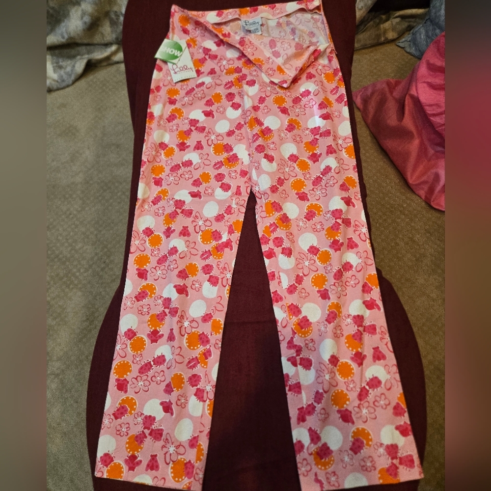 Lilly Pulitzer Pink and Orange Floral Pants